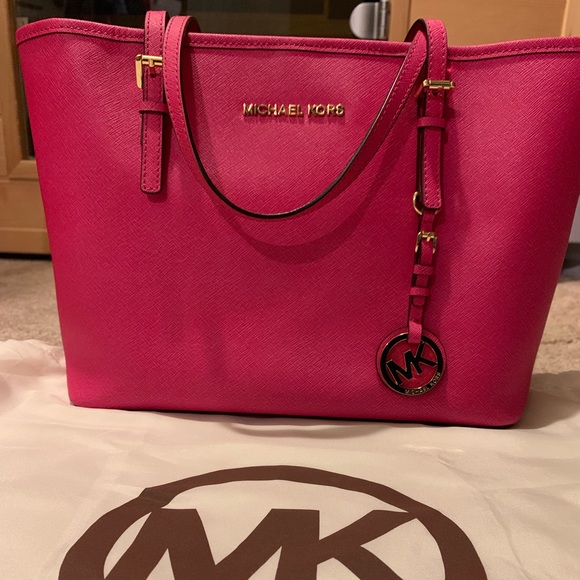 MICHAEL KORS TOTE BAG PINK - Picture 1 of 8